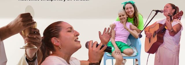 Paola Moreno cantando y sirviendo en experiencias de Puro Love